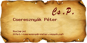 Cseresznyák Péter névjegykártya